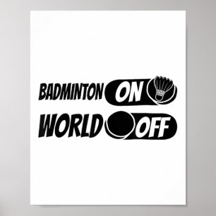 Poster Volant de badminton Racket - Team Badminton On Wor