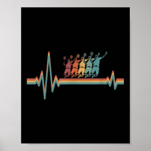 Poster Volant de Badminton Rétro - Joueur Vintage Ekg Cœu