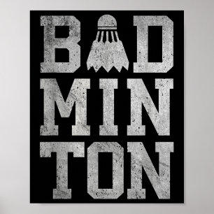 Poster Volants de Badminton Joueurs de Badminton et amate