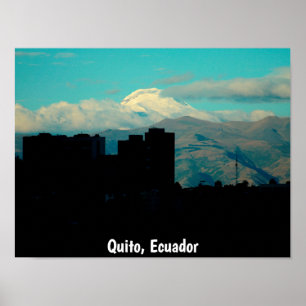 Poster Volcan Cayambe, Quito, Equateur