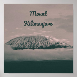 Poster Volcan de neige du Kilimandjaro en Tanzanie Afriqu