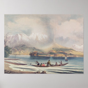 Poster Volcan Tongariro, Nouvelle-Zélande