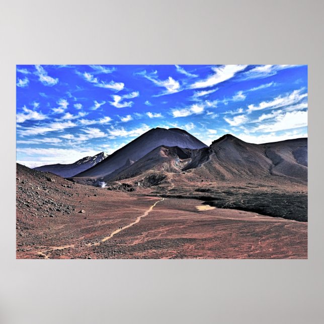 Poster Volcans du Tongariro (Devant)