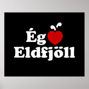 Poster Volcans I Heart (Love) [Ég Elska Eldfjöll]