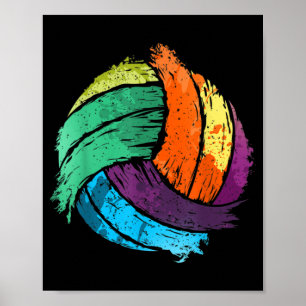 Poster Volley-ball Art For Boys Girls