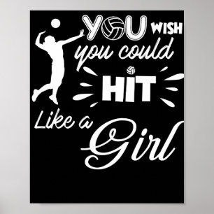 Poster Volley-Ball Avec Des Discours Vous Souhaitez Touch