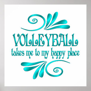 Poster Volley-ball Happy Place