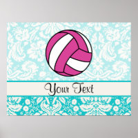 Volley-ball rose; Motif Damas