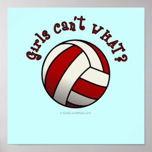 Poster Volley-ball rouge