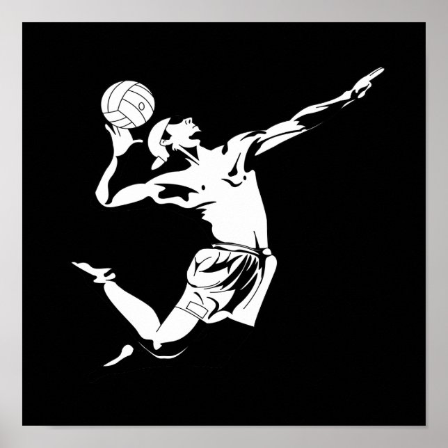 Poster Volley-ball Serve 2 (Devant)