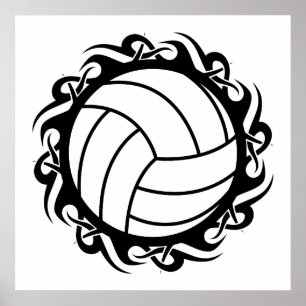 Poster volley-ball tribal