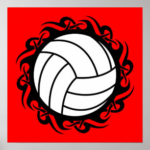 Poster volley-ball tribal