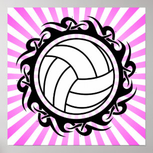 Poster volley-ball tribal