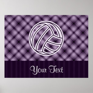 Poster Volley-ball violet