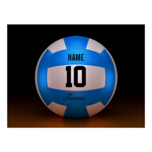Poster Volleyball bleu