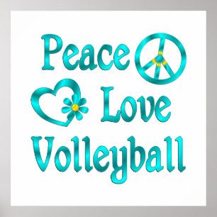 Poster Volleyball d'amour de paix