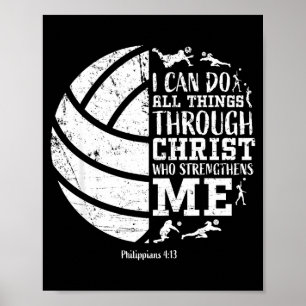 Poster Volleyball Féminin Adolescent Verset Chrétien Peti