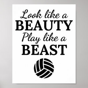Poster Volleyball : On dirait un jeu de beauté comme une 