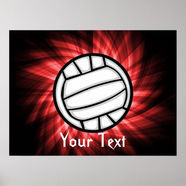 Poster Volleyball ; Rouge (Devant)