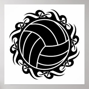 Poster volleyball tribal