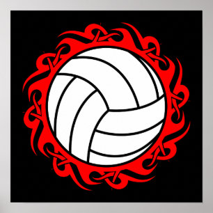 Poster volleyball tribal