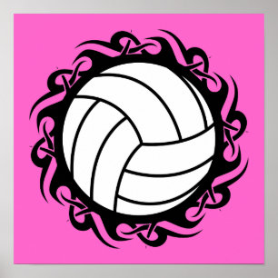 Poster volleyball tribal