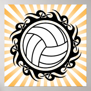 Poster volleyball tribal