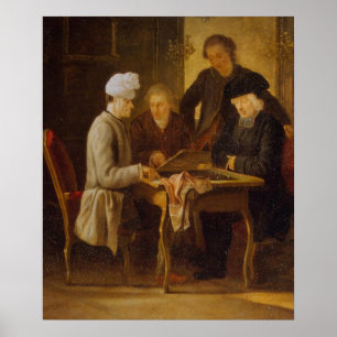 Poster Voltaire aux échecs