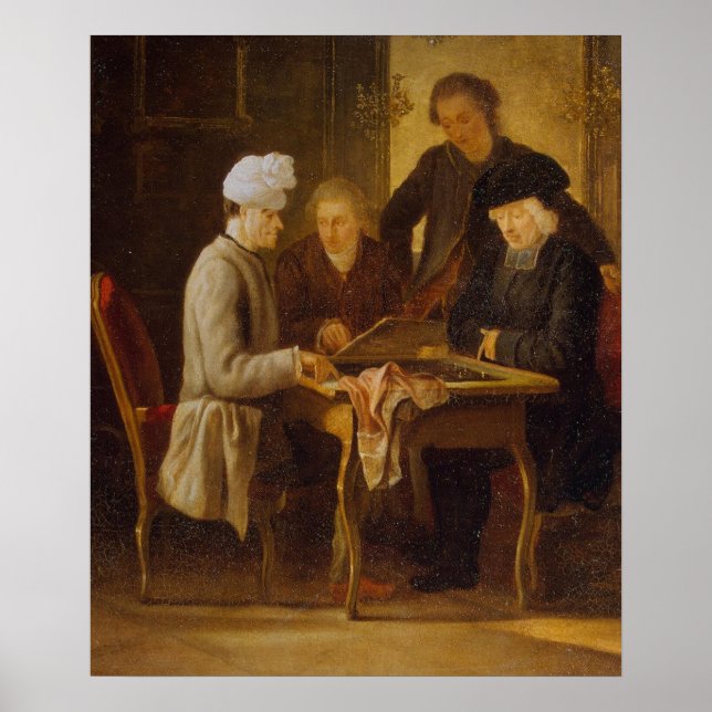 Poster Voltaire aux échecs (Devant)