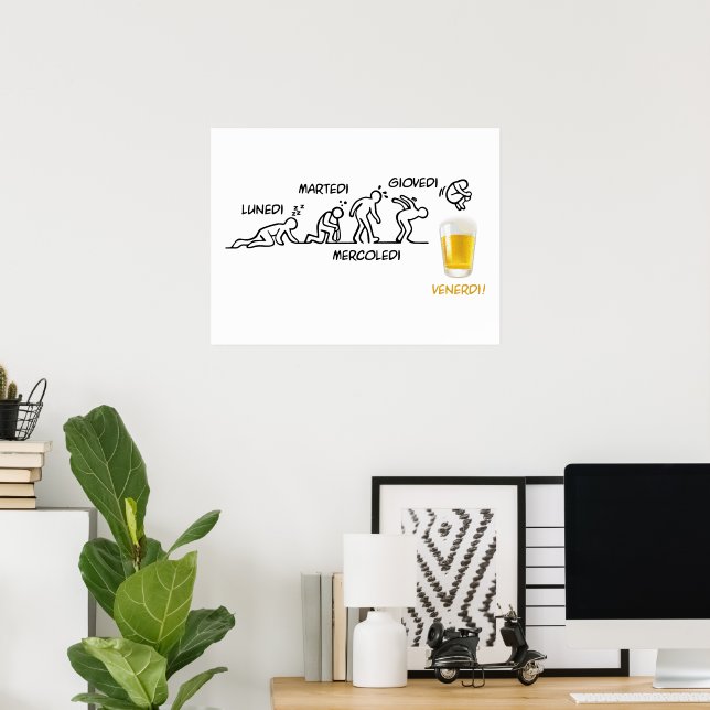 Poster Volution de la bière (Bureau à domicile)