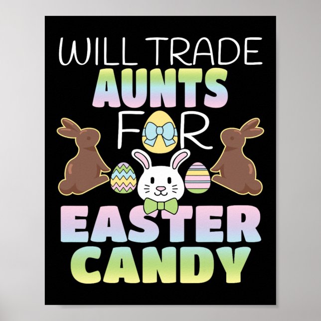 Poster Vont Échanger Des Tonnes Pour Les Enfants De Pâque (Devant)