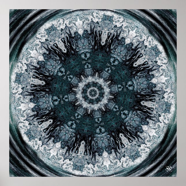 Poster Vortex de dieux Composition hypnotique abstraite (Devant)