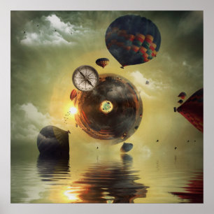 Poster Vortex de trou noir des ballons à air chaud