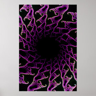 Poster : Vortex fractal psychédélique