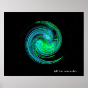 POSTER VORTEX VERT BLEU