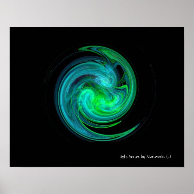 POSTER VORTEX VERT BLEU (Devant)