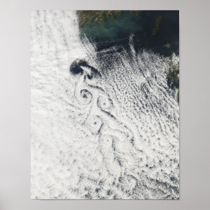 Poster Vortexes de nuage de Von Karmann