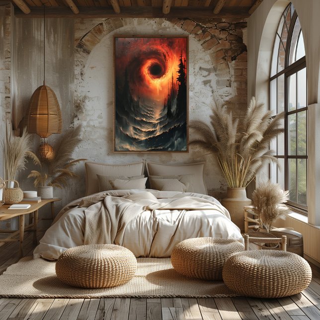 Poster Vórtice Infernal: Abismo Surrealista Bicolor (Créateur téléchargé)