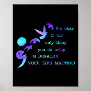 Poster Vos problèmes de vie Prévention du suicide Me sens