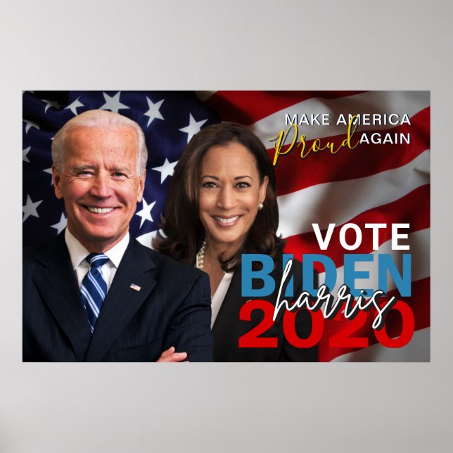 Poster Vote Biden Harris 2020 Election Patriotic Photo (Devant)