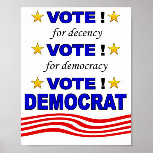 Poster Vote démocrate