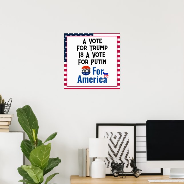 Poster Vote For America (Bureau à domicile)
