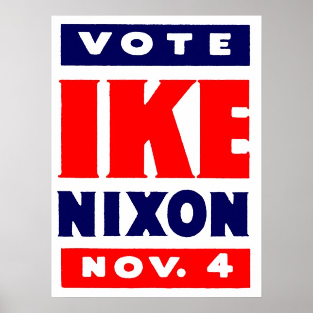 Poster Vote Ike, Nixon en 1952 (Devant)