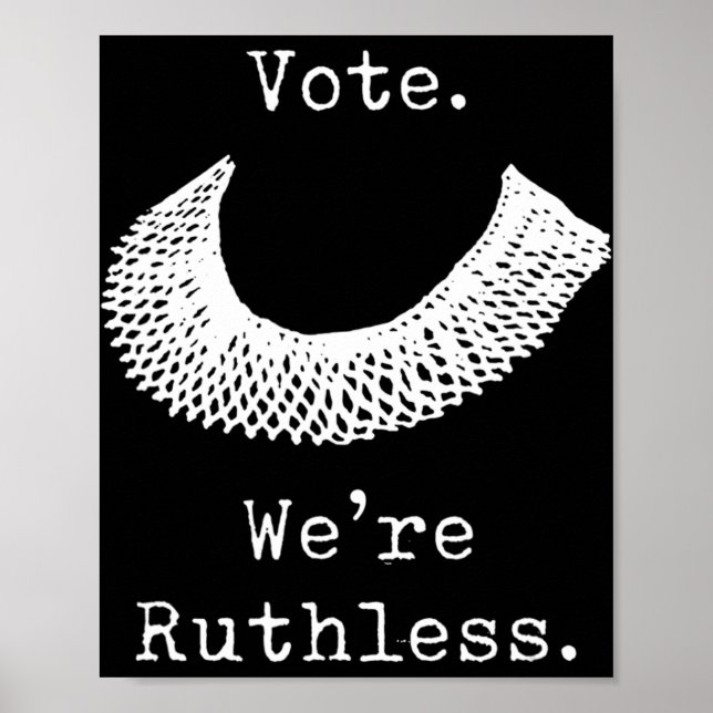 Poster Vote Nous sommes des droits des femmes impitoyable (Devant)