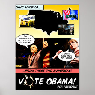 Poster VOTE OBAMA ! Présentation horizontale sur