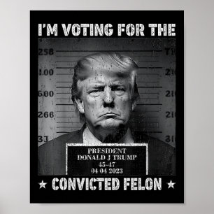 Poster Vote Pour Le Condamné Felon Funny Trump 2024