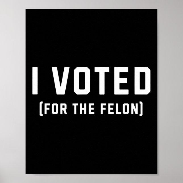 Poster Voté Pour Le Felon Pro Trump 2024 (Devant)