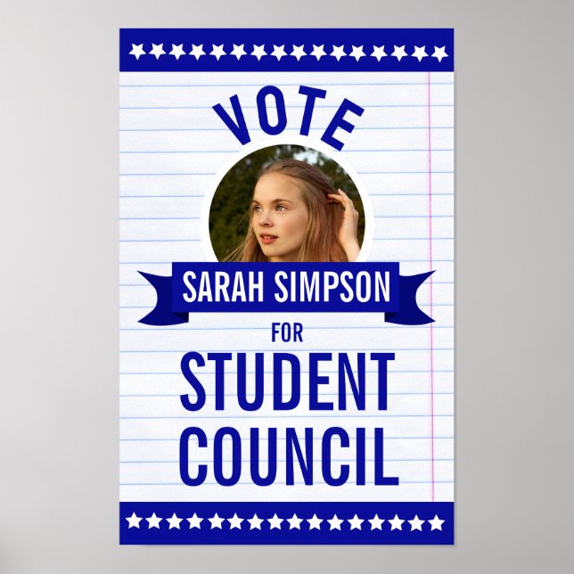 Poster Vote pour le président de classe : Élection du con (Devant)