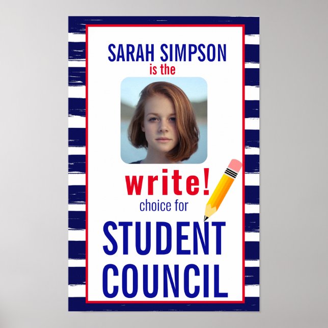 Poster Vote pour le président de classe : Élection du con (Devant)