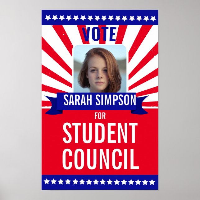 Poster Vote pour le président de classe : Élection du con (Devant)